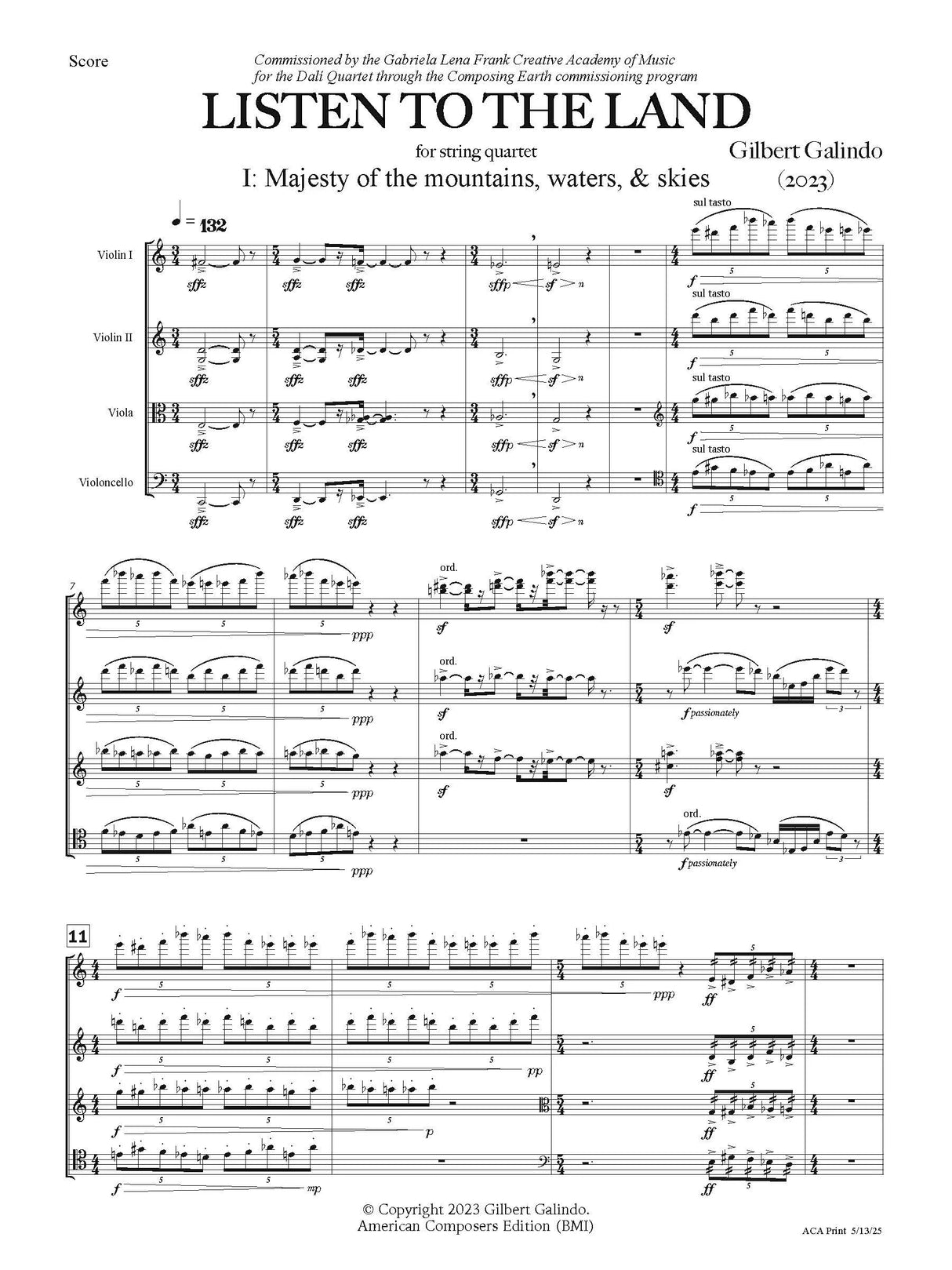 Galindo: Listen to the Land