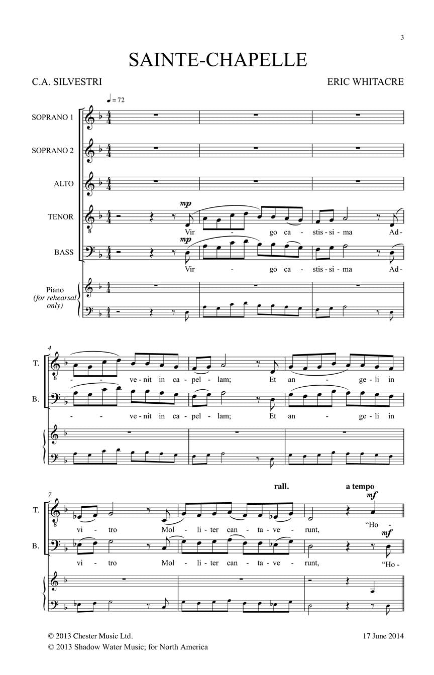 Whitacre: Sainte-Chapelle