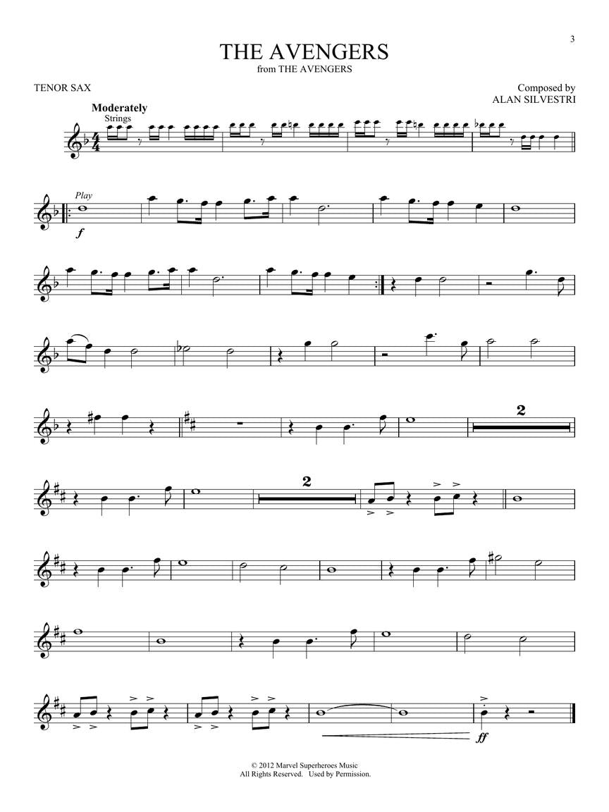 Superhero Themes Instrumental Play-Along for Tenor Sax