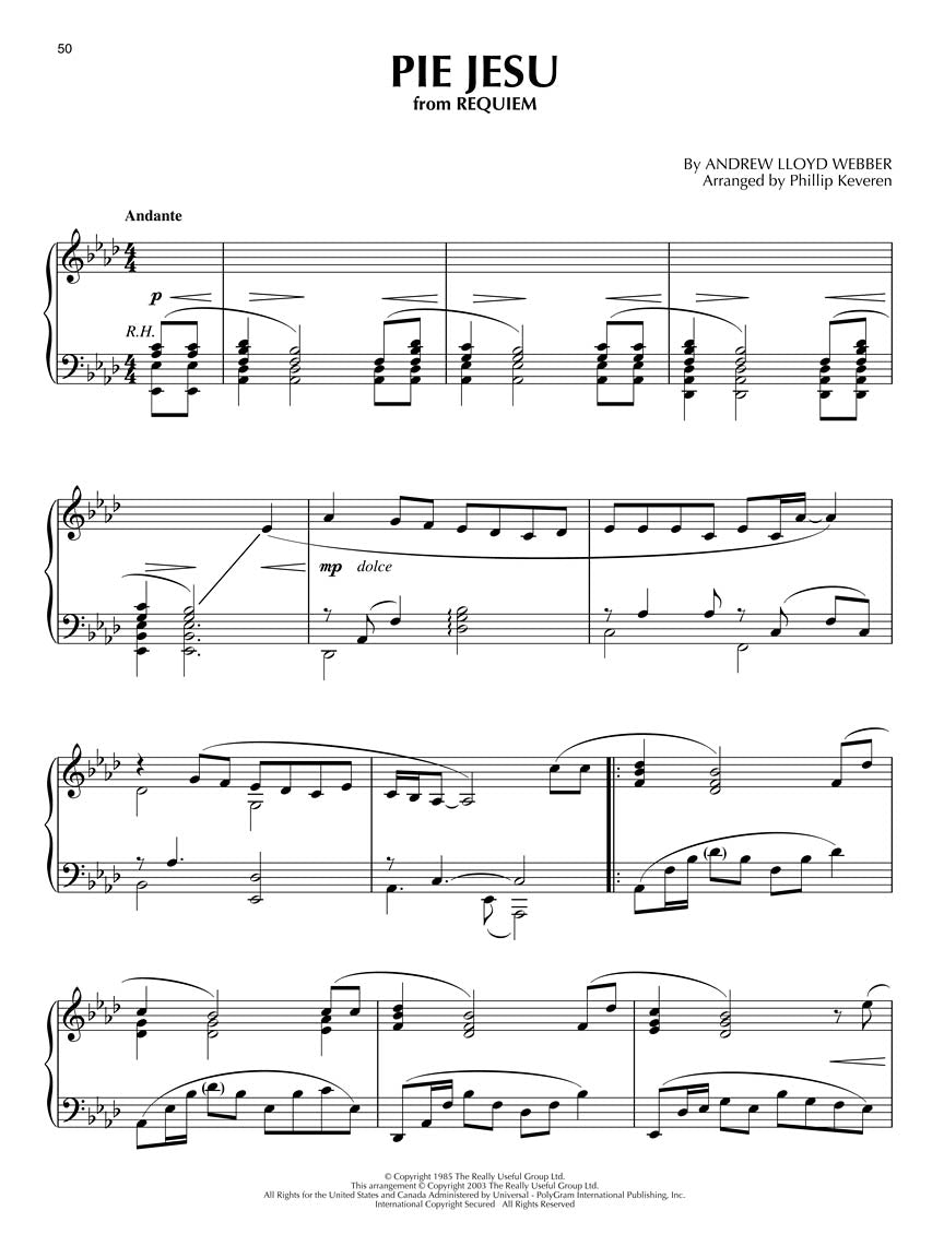Andrew Lloyd Webber - 18 Contemporary Theatre Classics (arr. for piano)