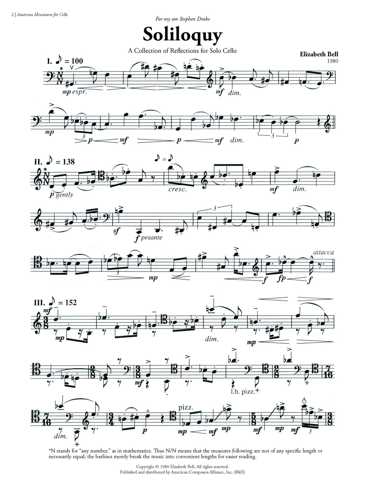 American Miniatures for Cello