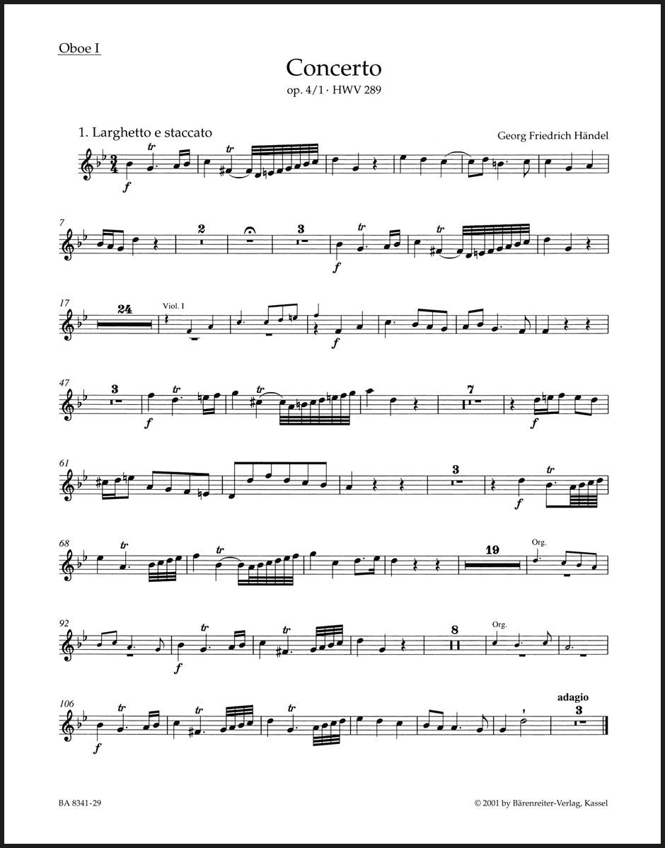 Handel: Organ Concerto in G Minor, HWV 289, Op. 4, No. 1