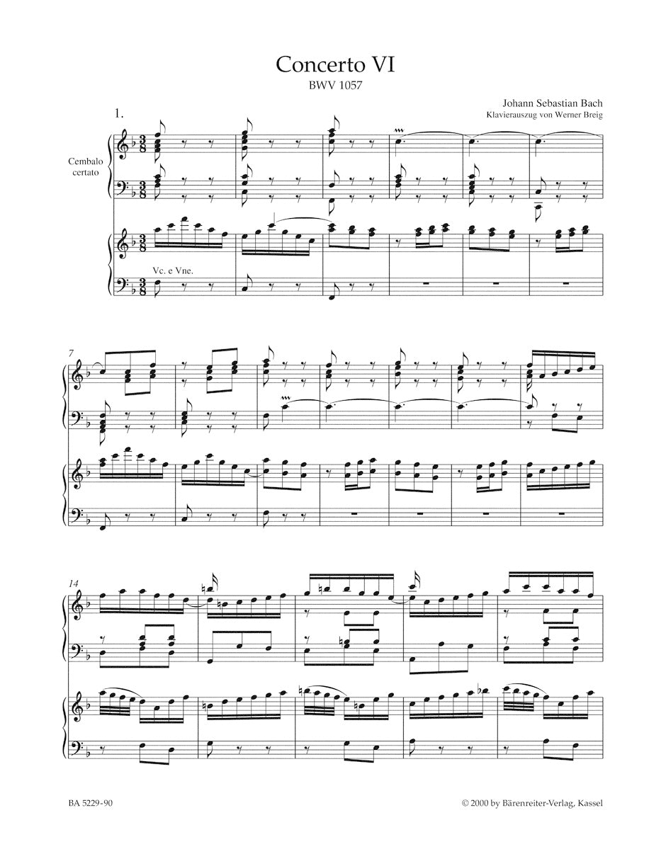 Bach: Harpsichord Concerto No. 6 in F Major, BWV 1057