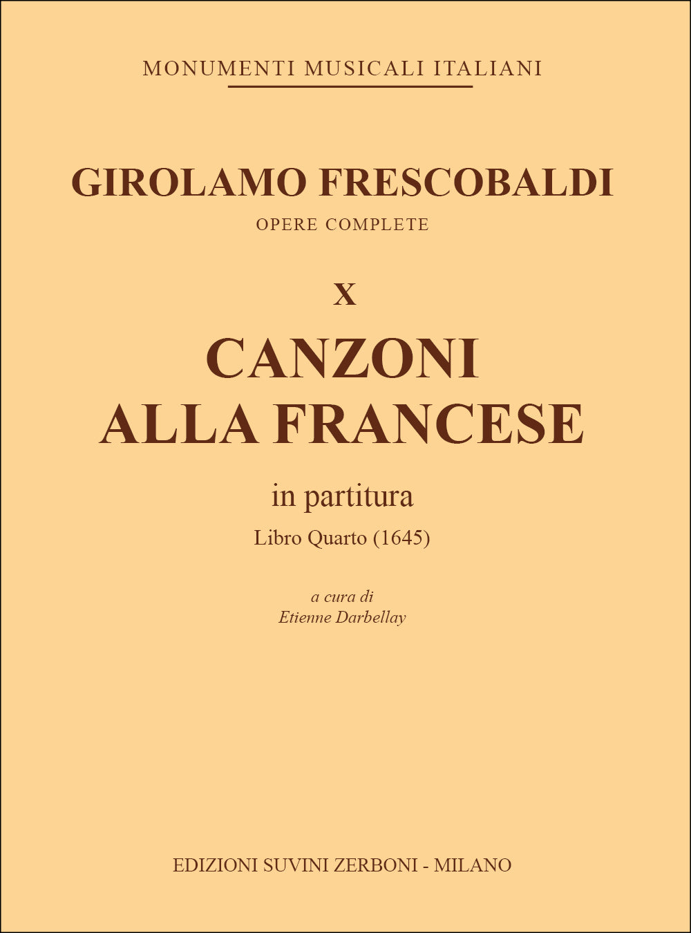 Frescobaldi: Canzoni alla francese in partitura