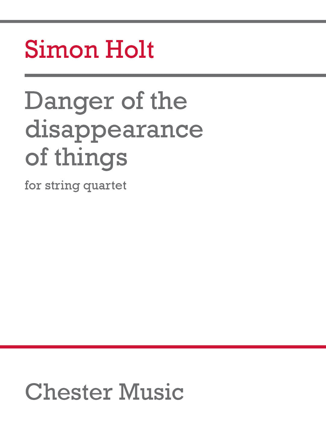 Holt: Danger of the disappearance of things
