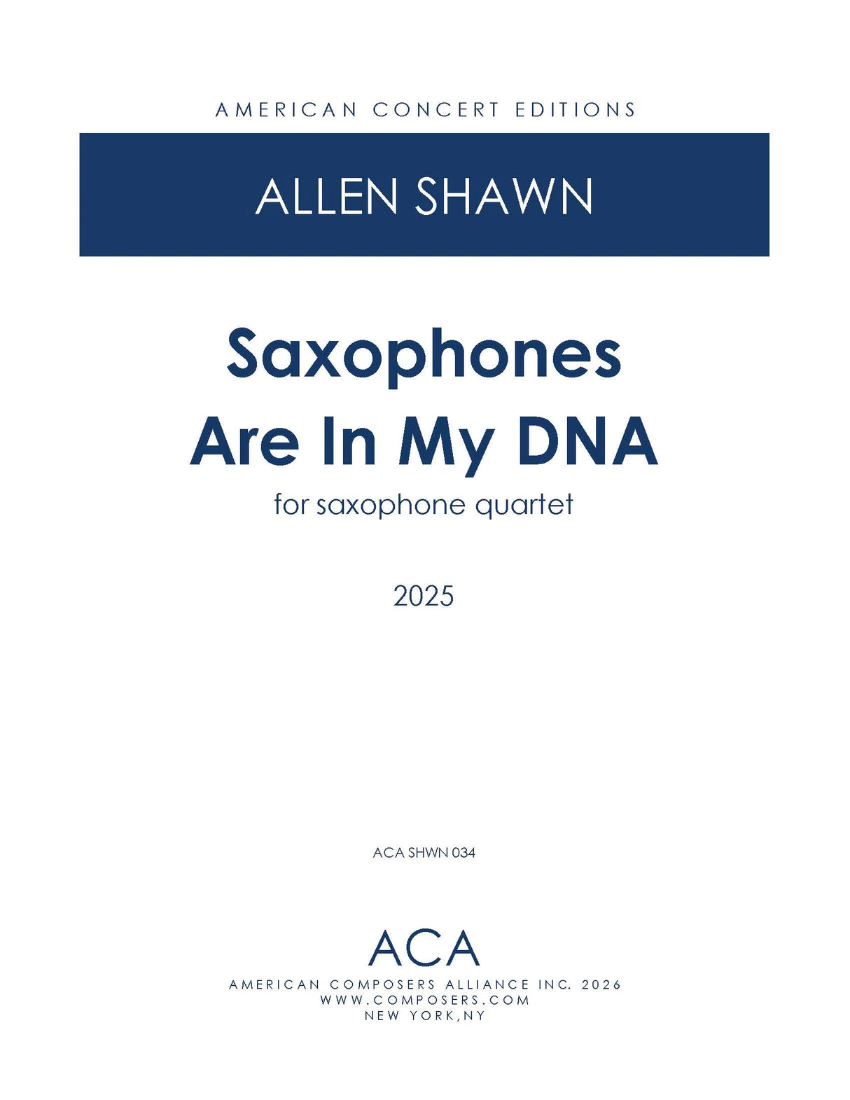 Shawn: Saxophones Are in My DNA