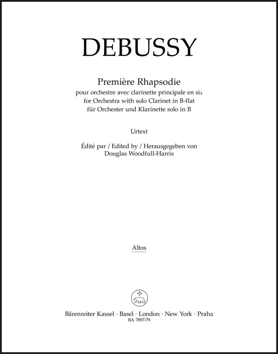 Debussy: Première Rhapsodie