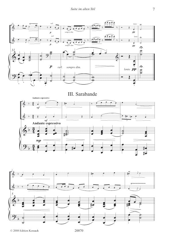 Kronke: Suite in the Olden Style, Op. 164