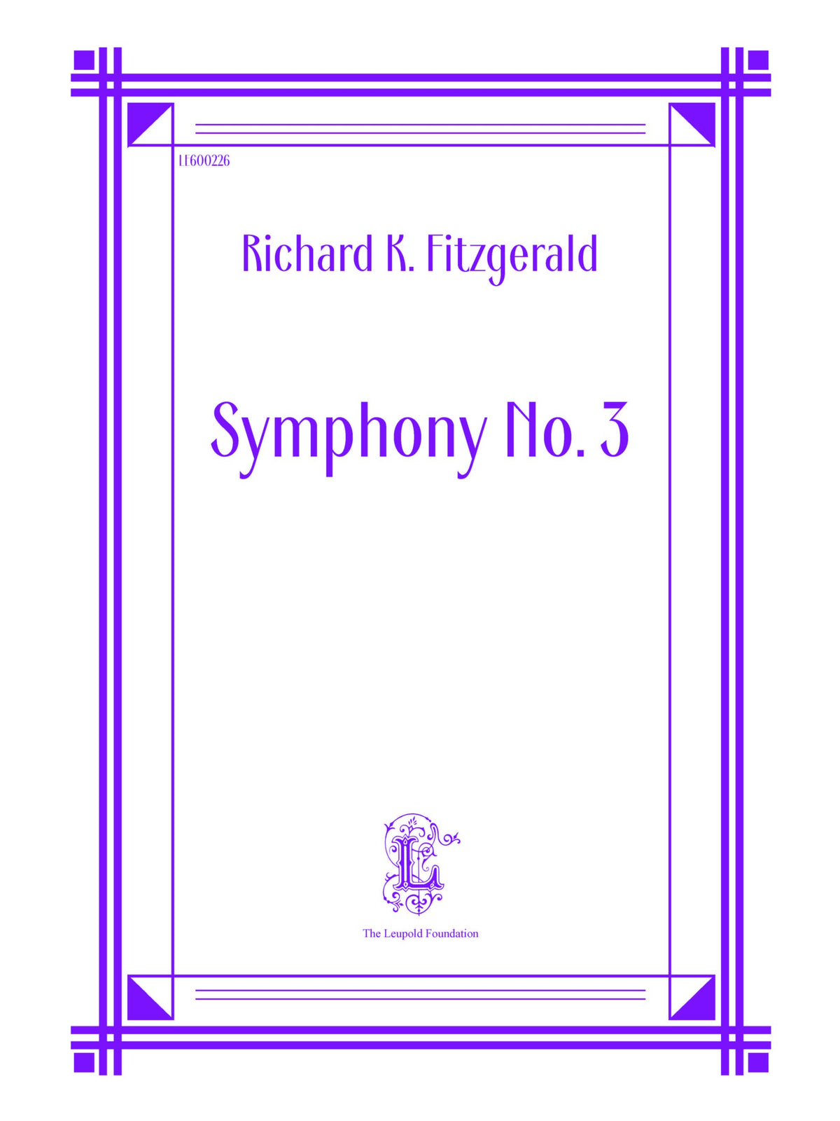 Fitzgerald: Organ Symphony No. 3