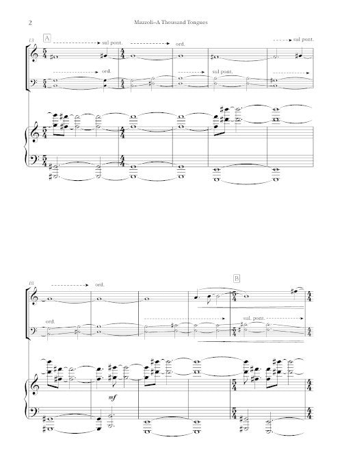 Mazzoli: A Thousand Tongues (Version for Piano Trio & Electronics)