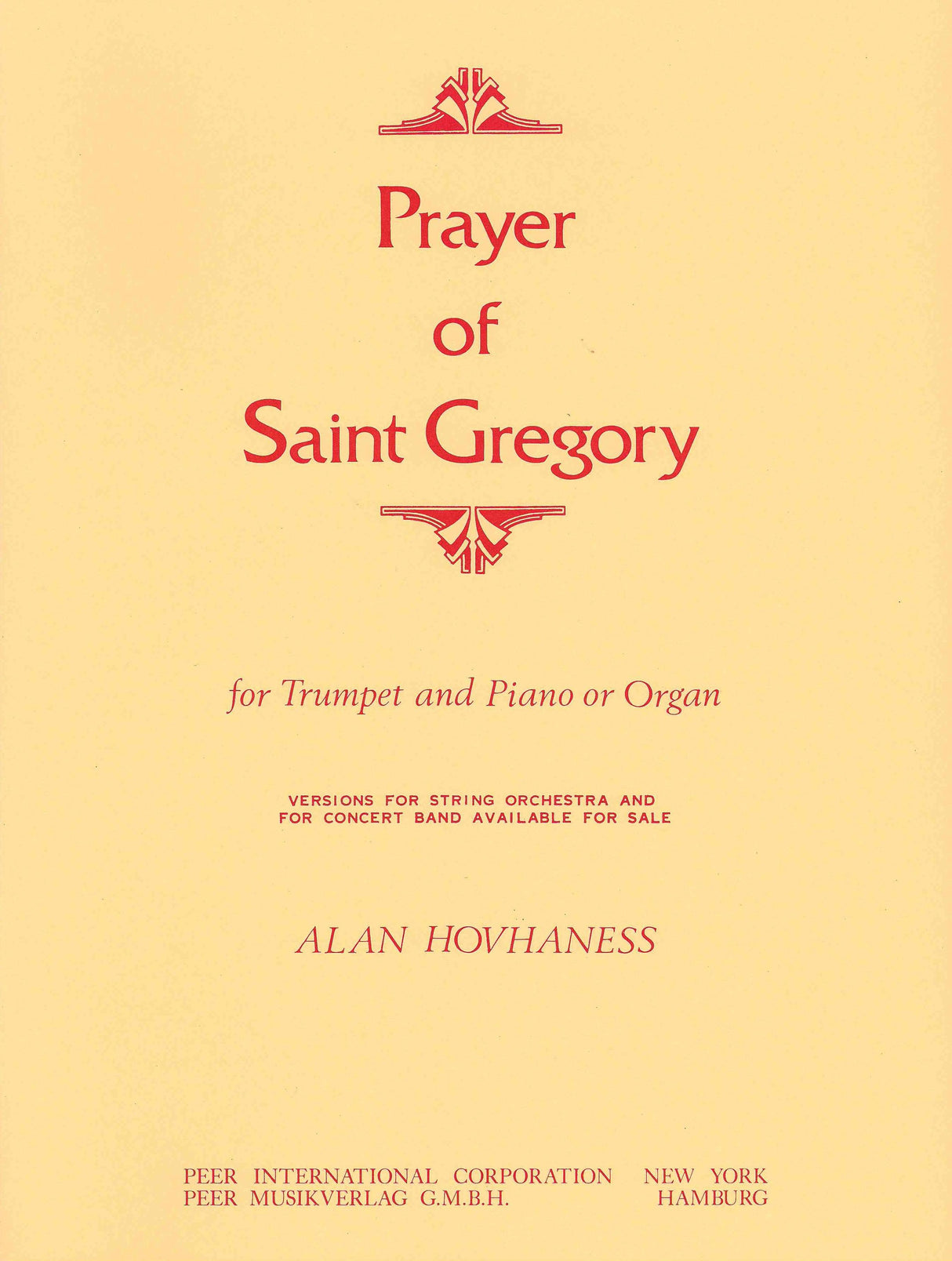 Hovhaness: Prayer of Saint Gregory