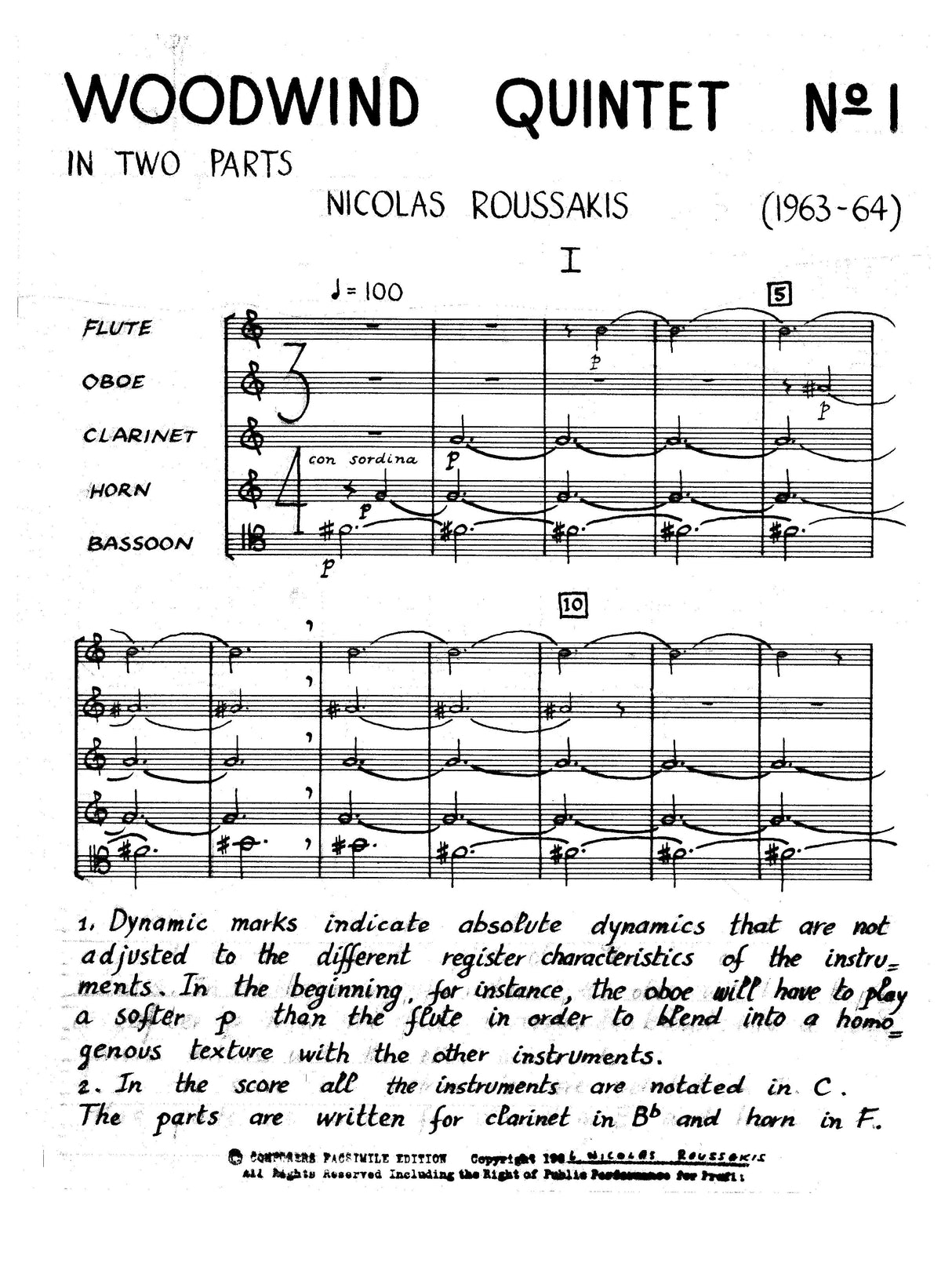 Roussakis: Woodwind Quintet