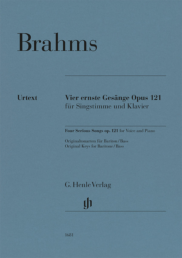 Brahms: 4 ernste Gesänge, Op. 121