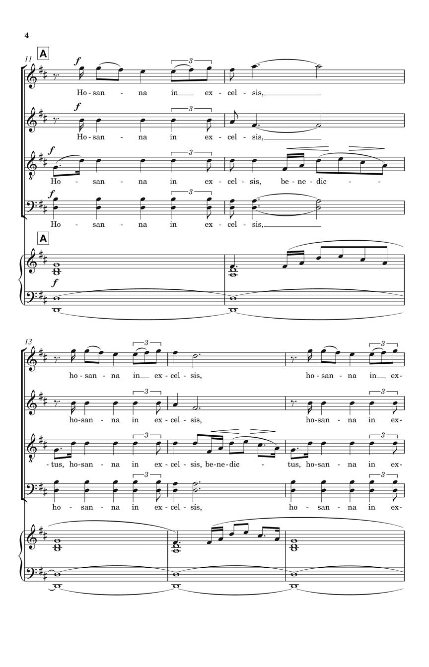 Jenkins: Benedictus from The Armed Man (arr. for SATBB choir)