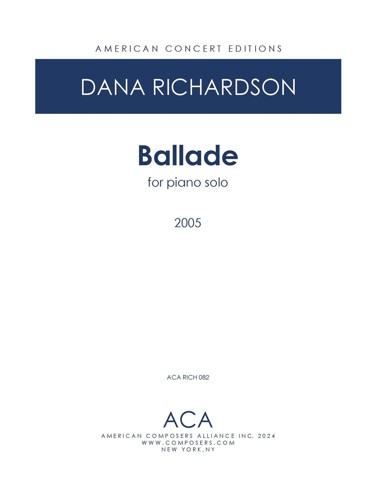 D. Richardson: Ballade