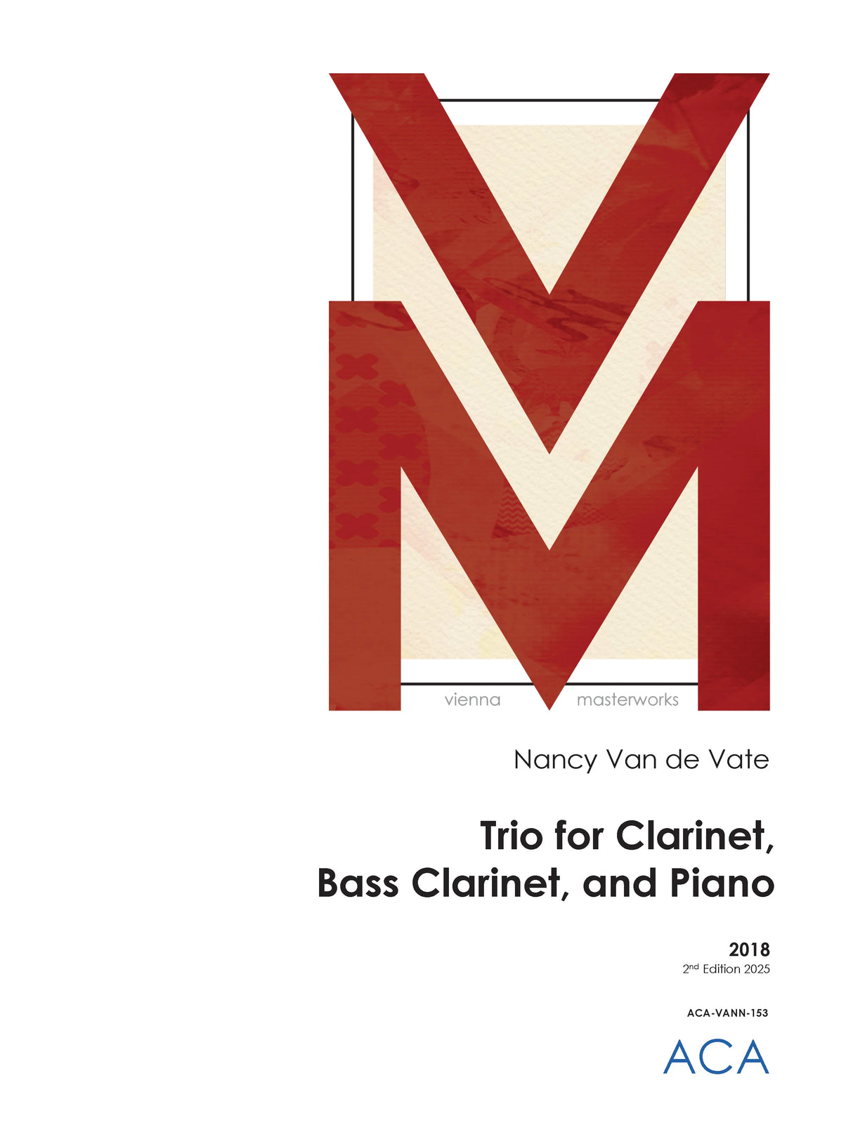 Van de Vate: Trio (Version for Clarinet, Bass Clarinet, and Piano)