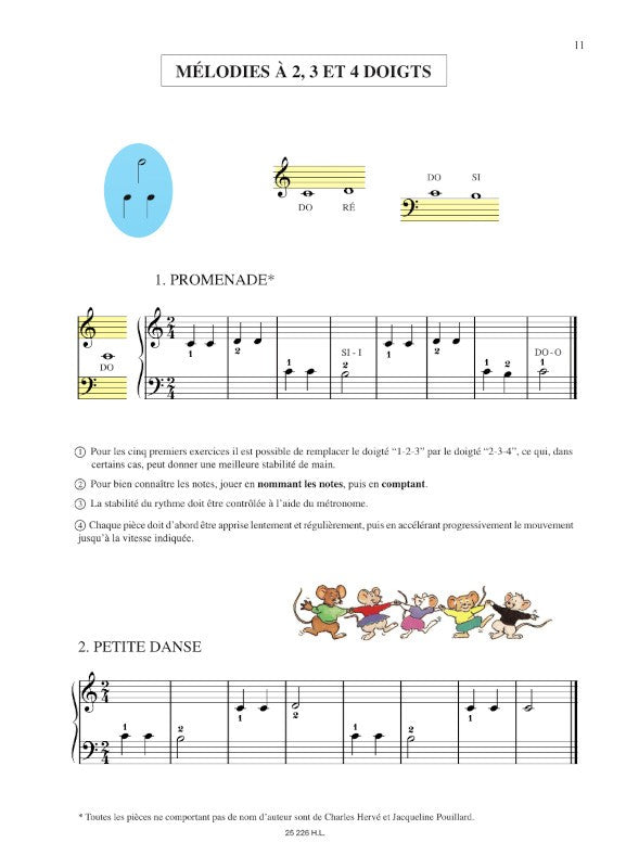 Méthode de piano - débutants