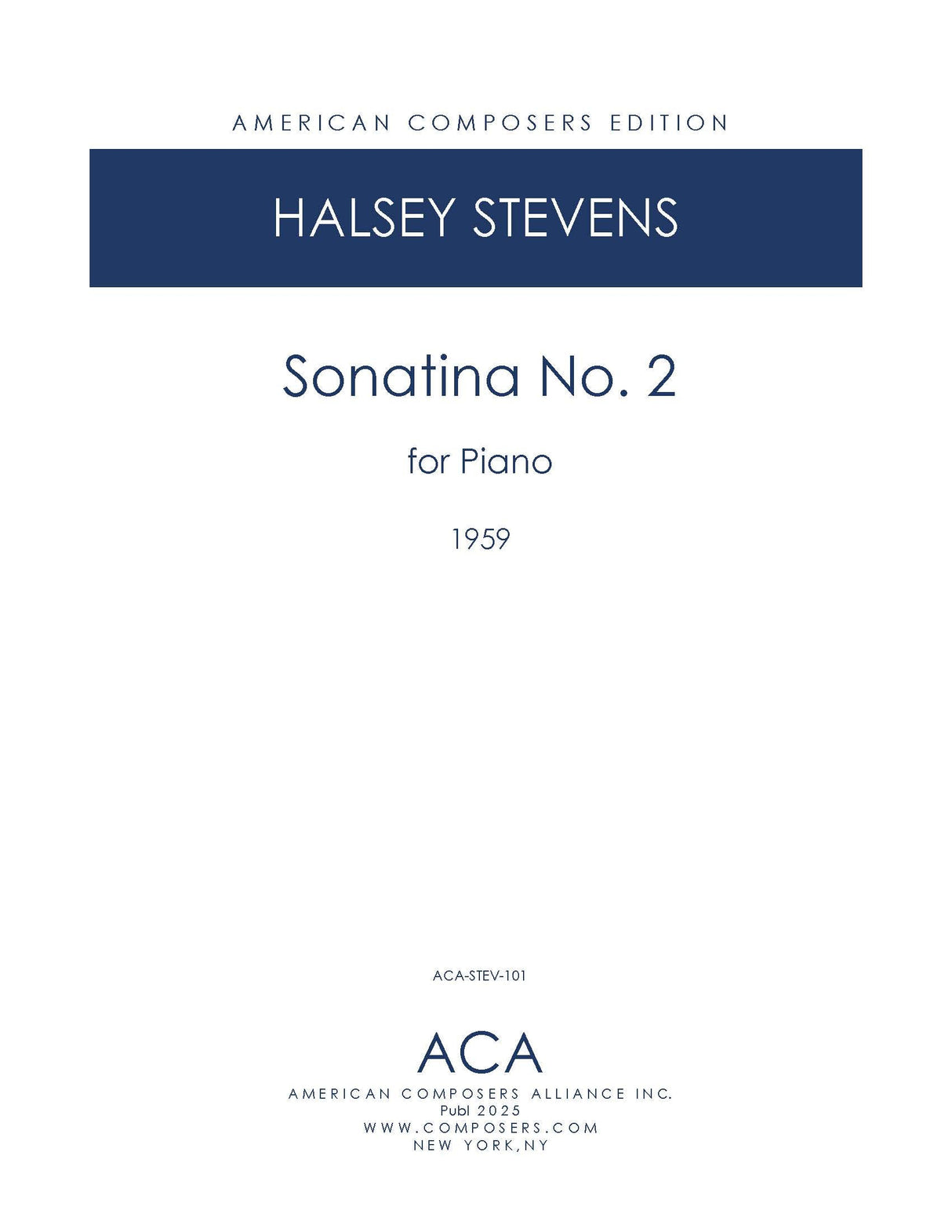 Stevens: Piano Sonatina No. 2