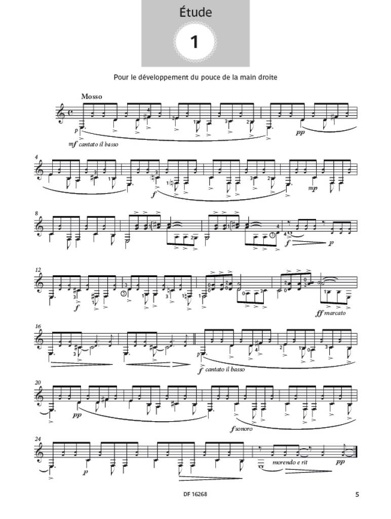 Brouwer: Estudios sencillos, Nos. 1-20