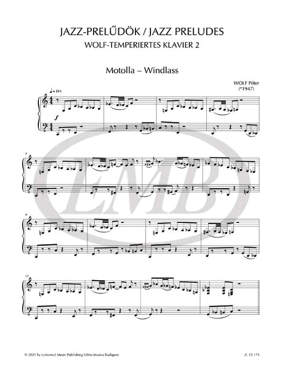 P.E. Wolf: Jazz Preludes