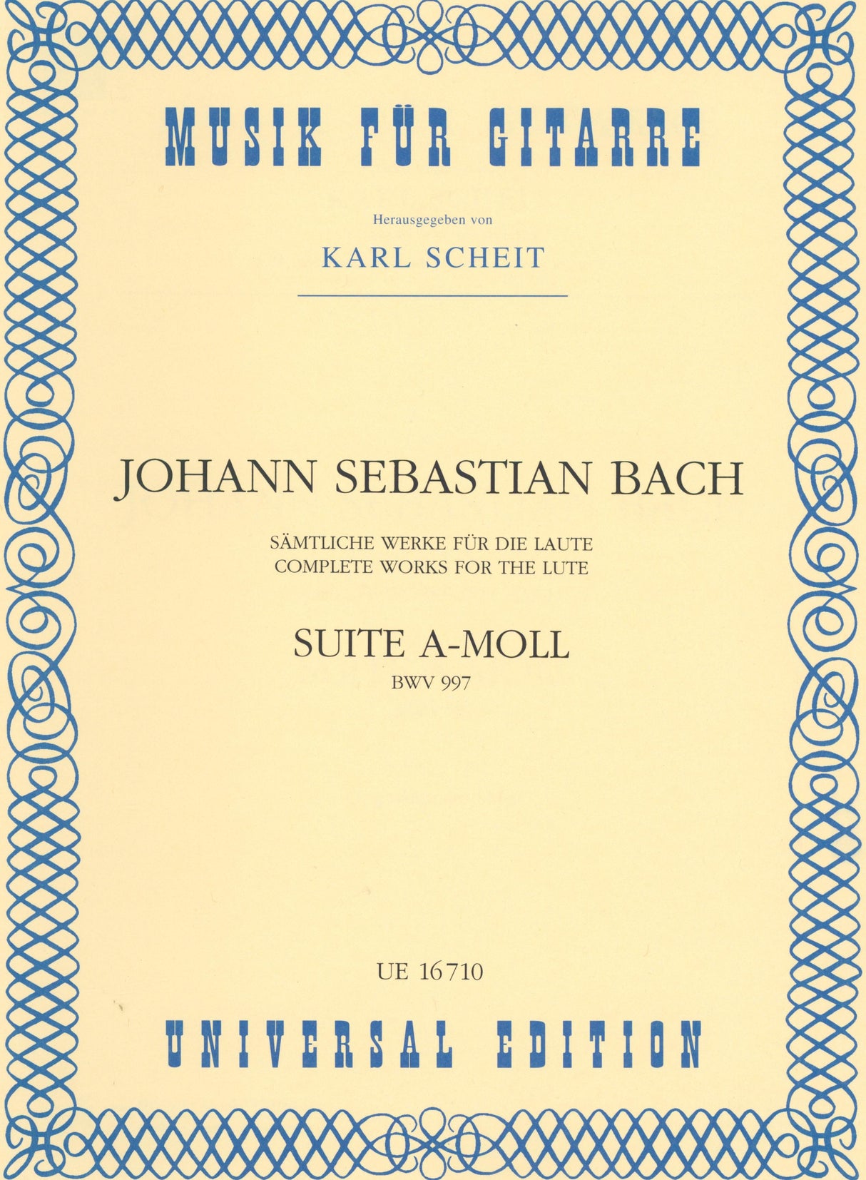 Bach: Suite, BWV 997 (arr. for guitar)