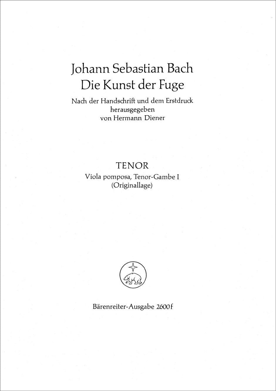 Bach: The Art of Fugue, BWV 1080 - string quartet version