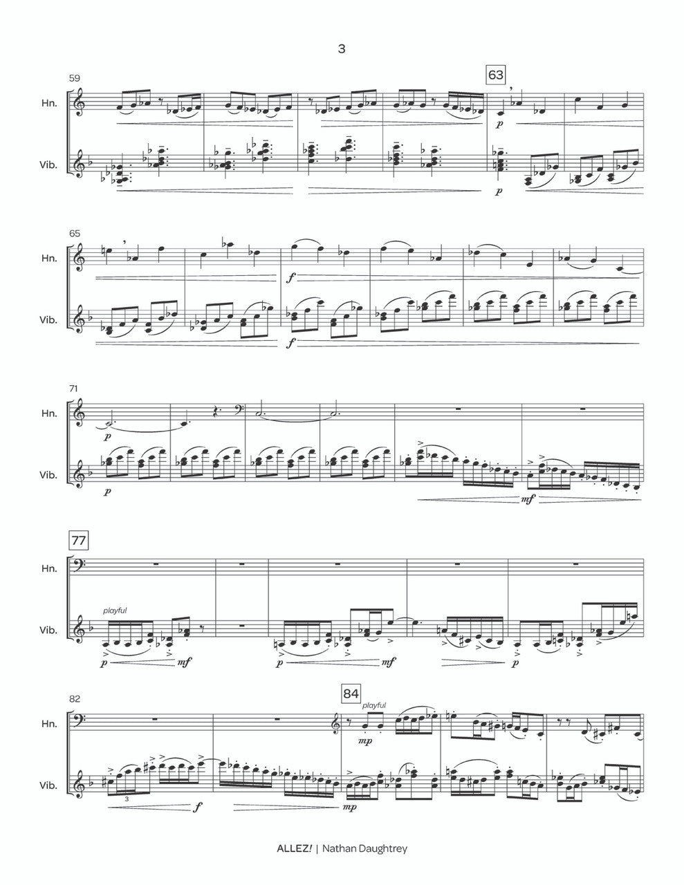 Daughtrey: Allez! (Version for Horn & Vibraphone)
