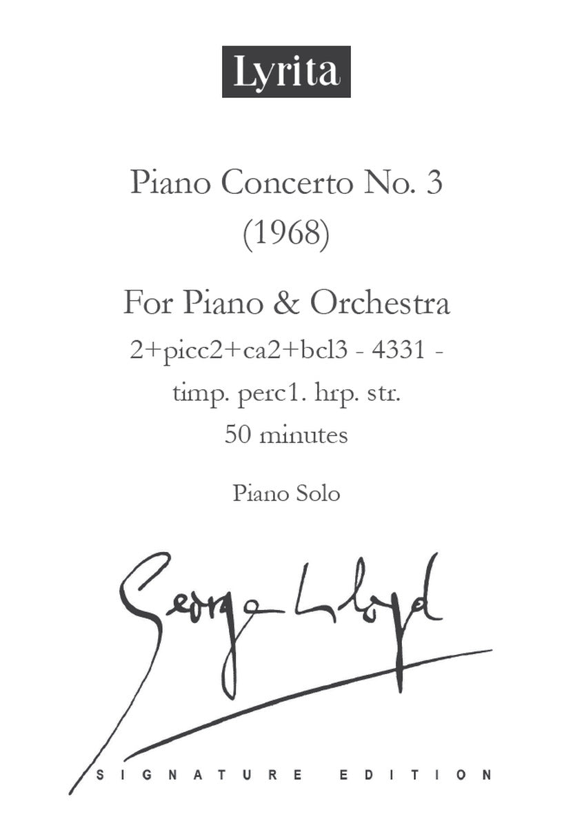 Lloyd: Piano Concerto No. 3