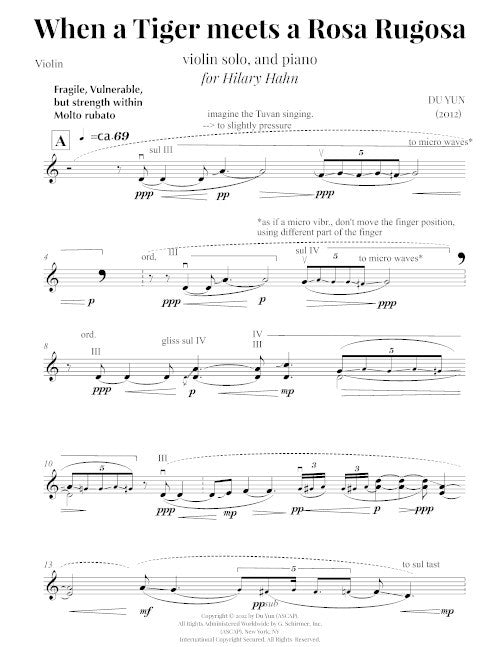 Du Yun: When a Tiger meets a Rosa Rugosa