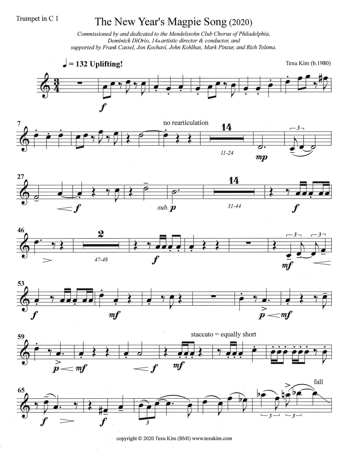 T. Kim: The New Year's Magpie Song