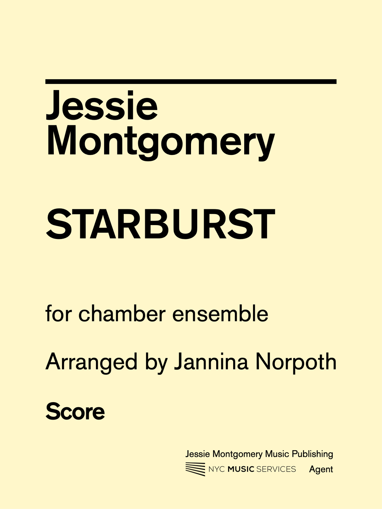 Montgomery: Starburst - arr. for chamber ensemble