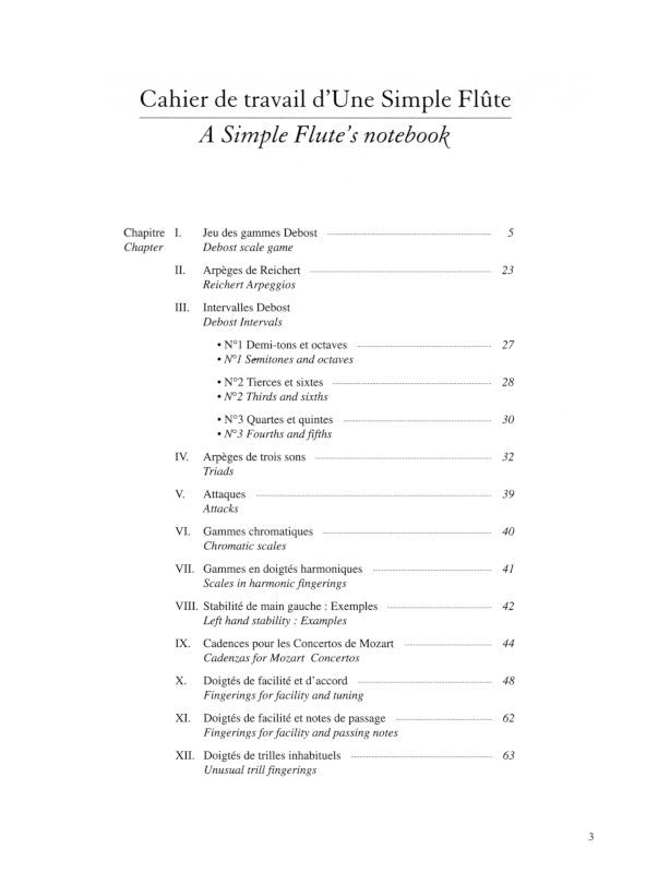 Debost: Une simple flûte - Notebook