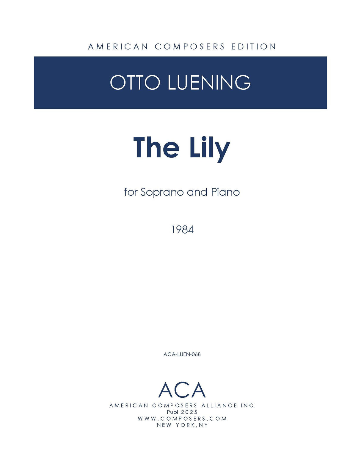Luening: The Lily