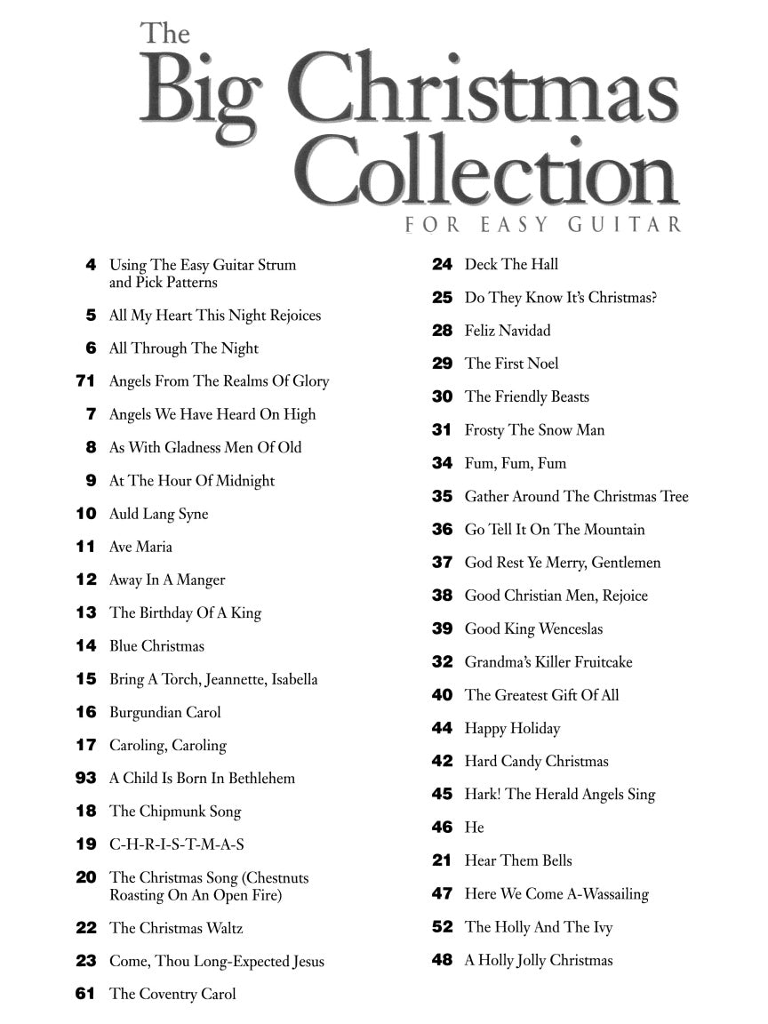 The Big Christmas Collection for Easy Guitar