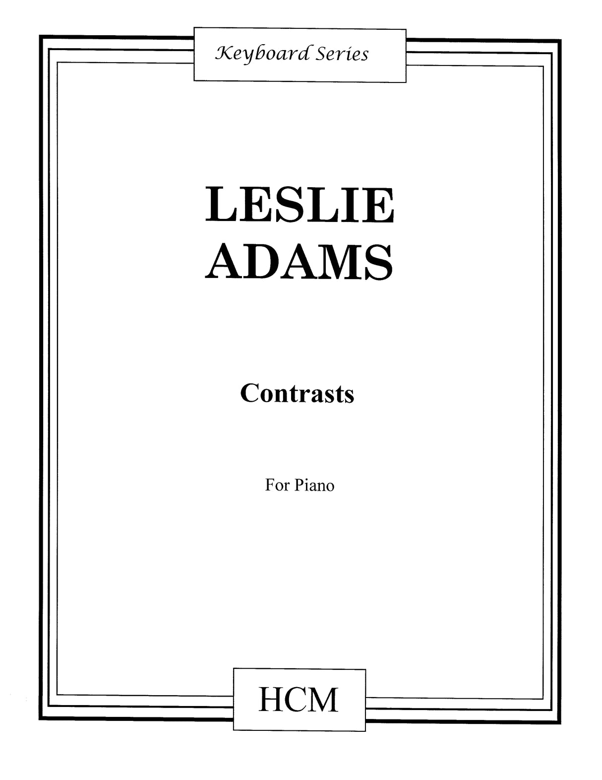 H.L. Adams: Contrasts