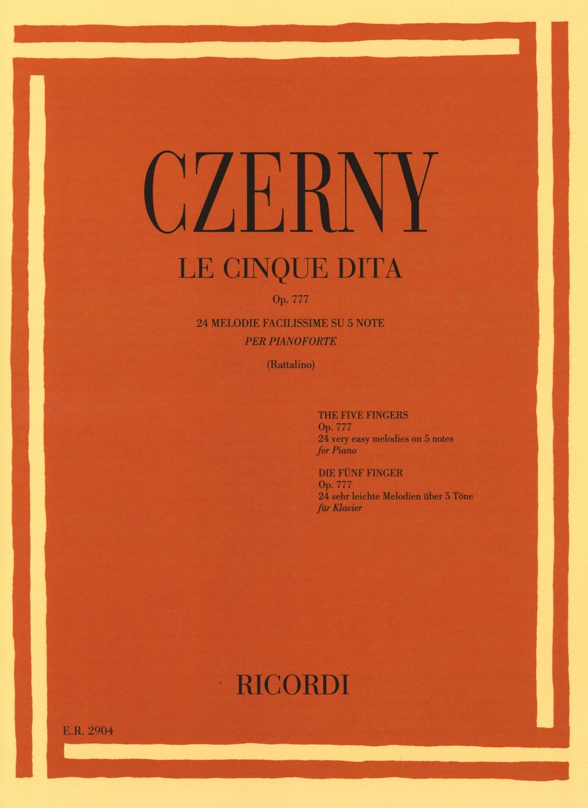 Czerny: 24 Five-Finger Exercises, Op. 777