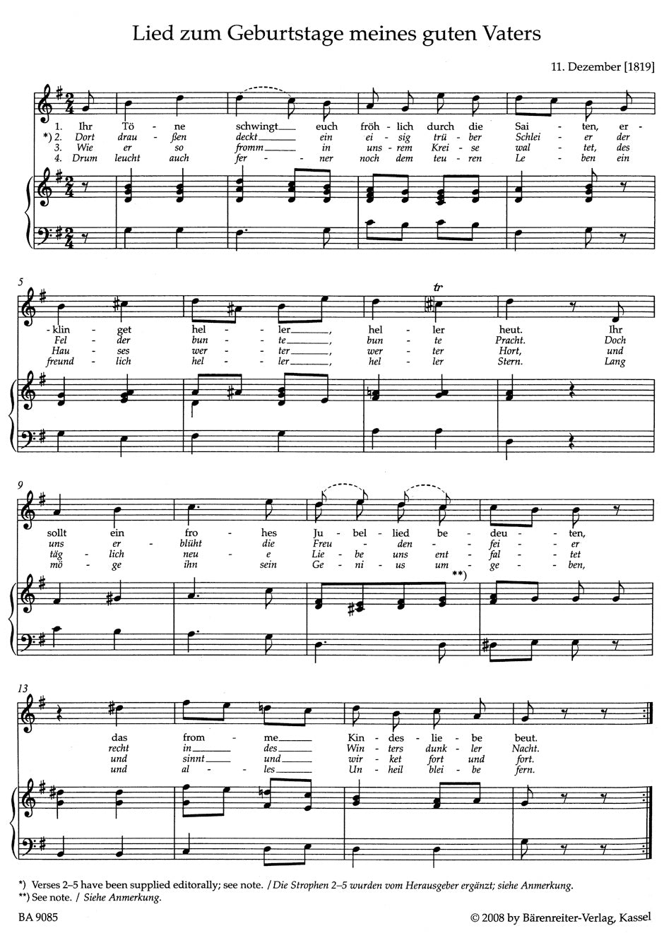 Mendelssohn: Lieder