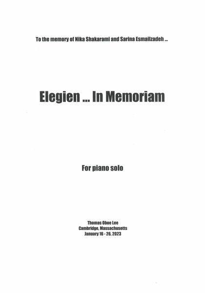 T.O. Lee: Elegien
