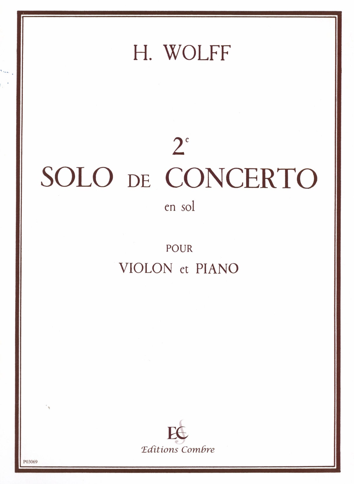 Wolff: Solo de concerto No. 2 en Sol