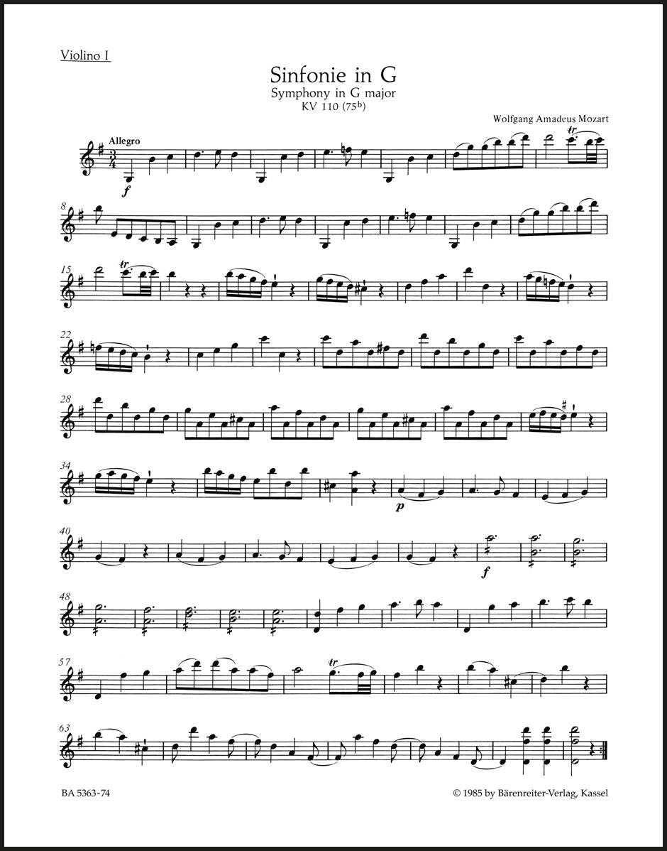 Mozart: Symphony No. 12 in G Major, K. 110 (75b)