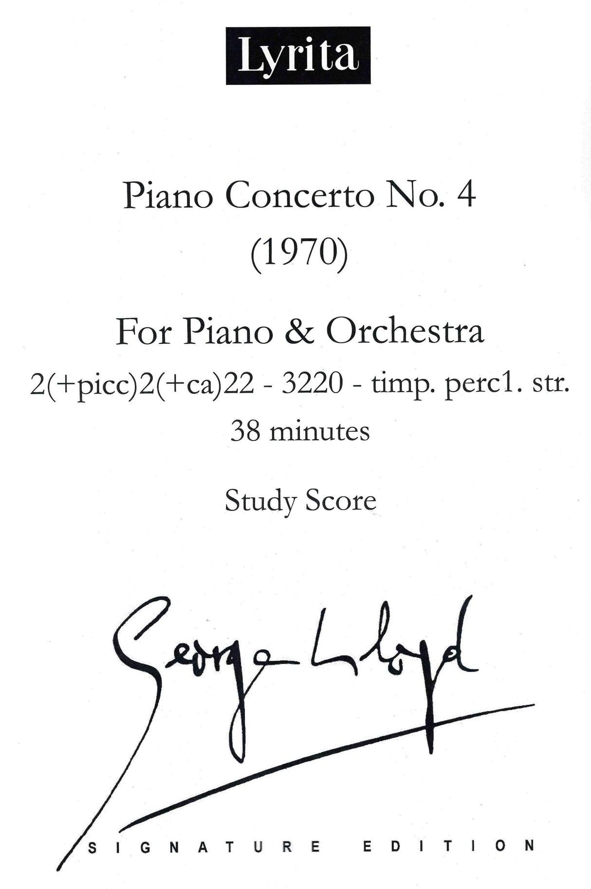 Lloyd: Piano Concerto No. 4