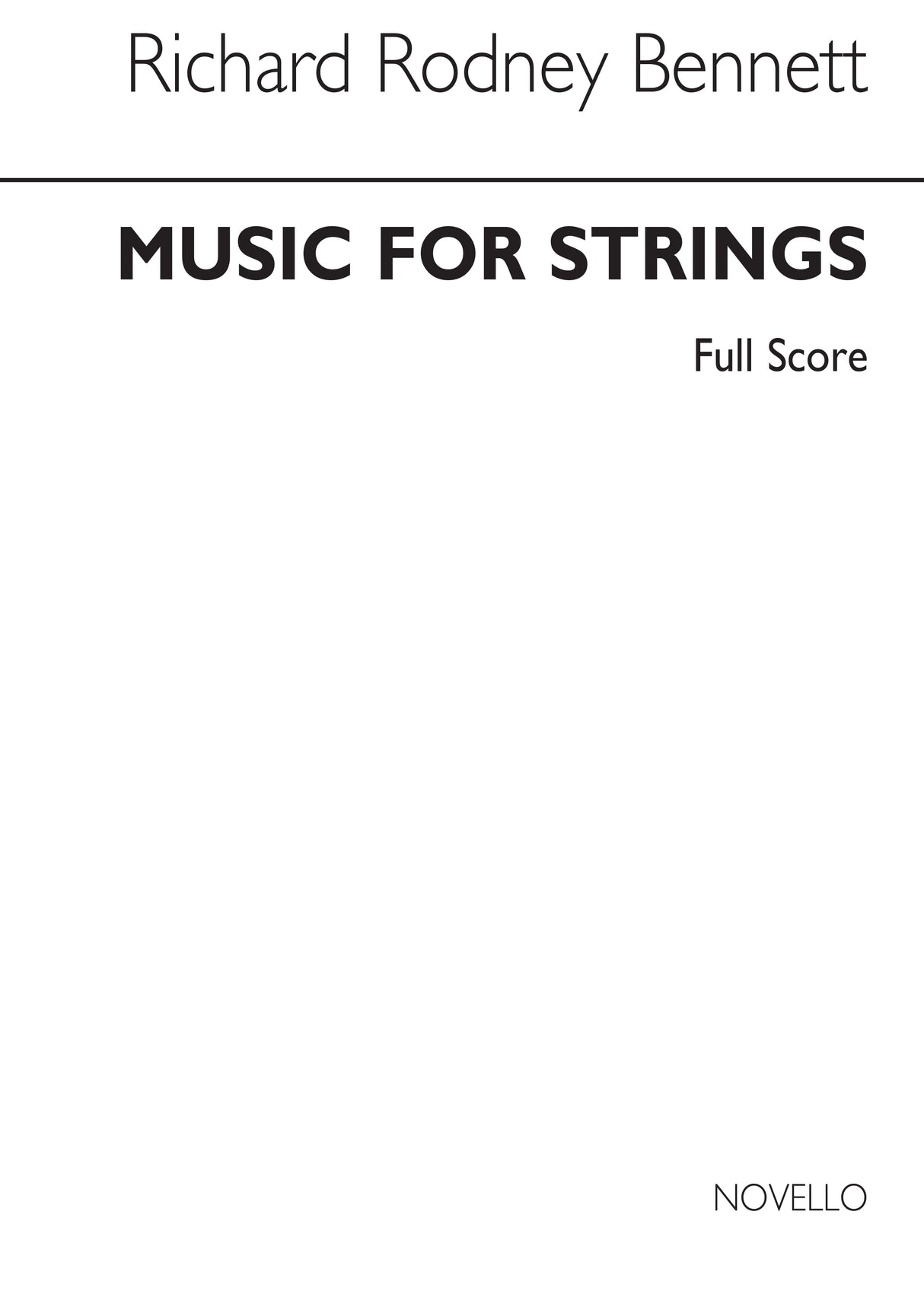 Bennett: Music for Strings