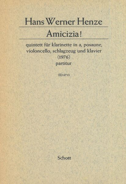 Henze: Amicizia!