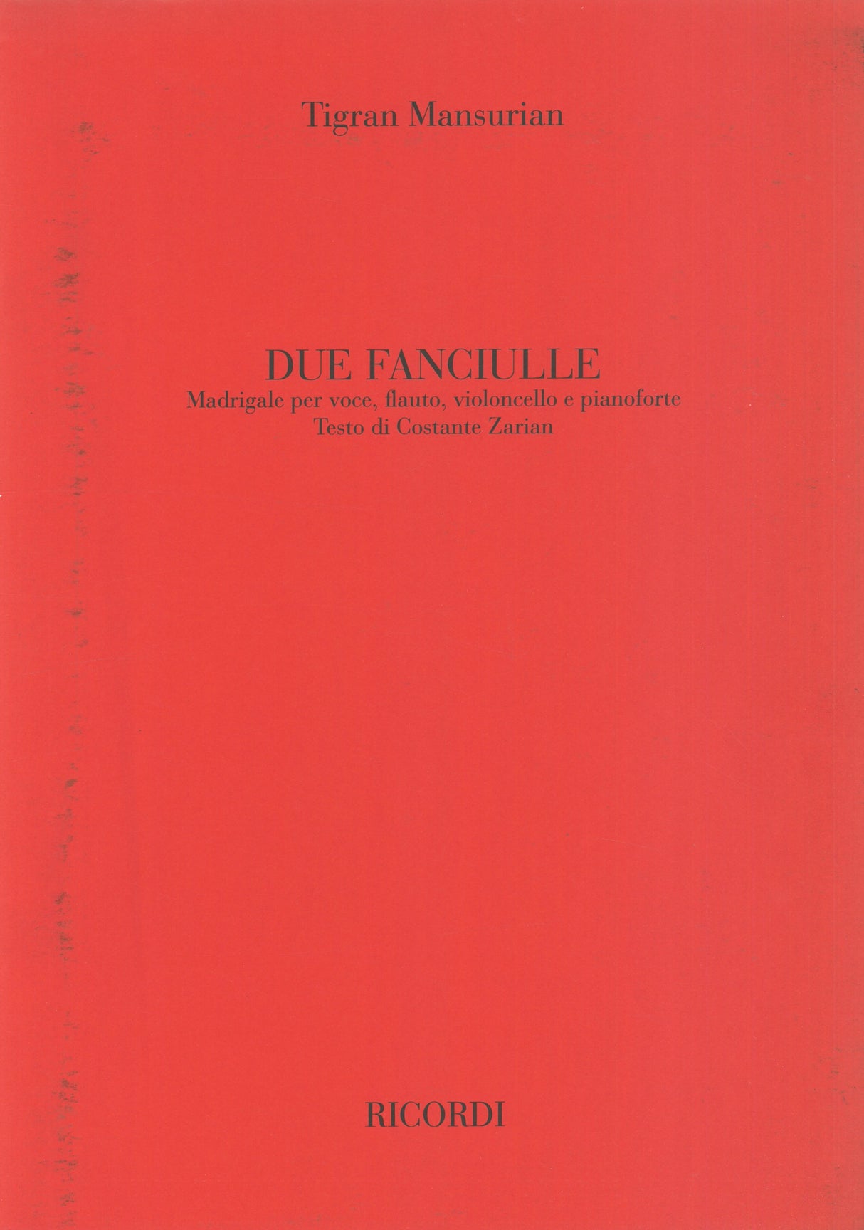 Mansurian: Due Fanciulle