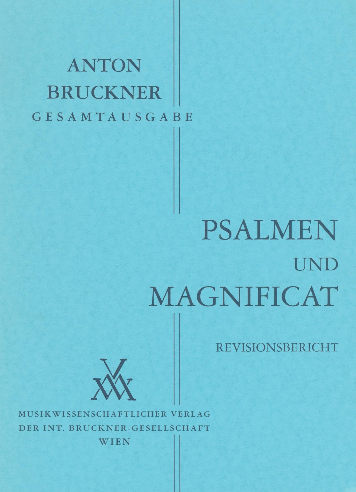 Psalmen and Magnificat - Critical Report