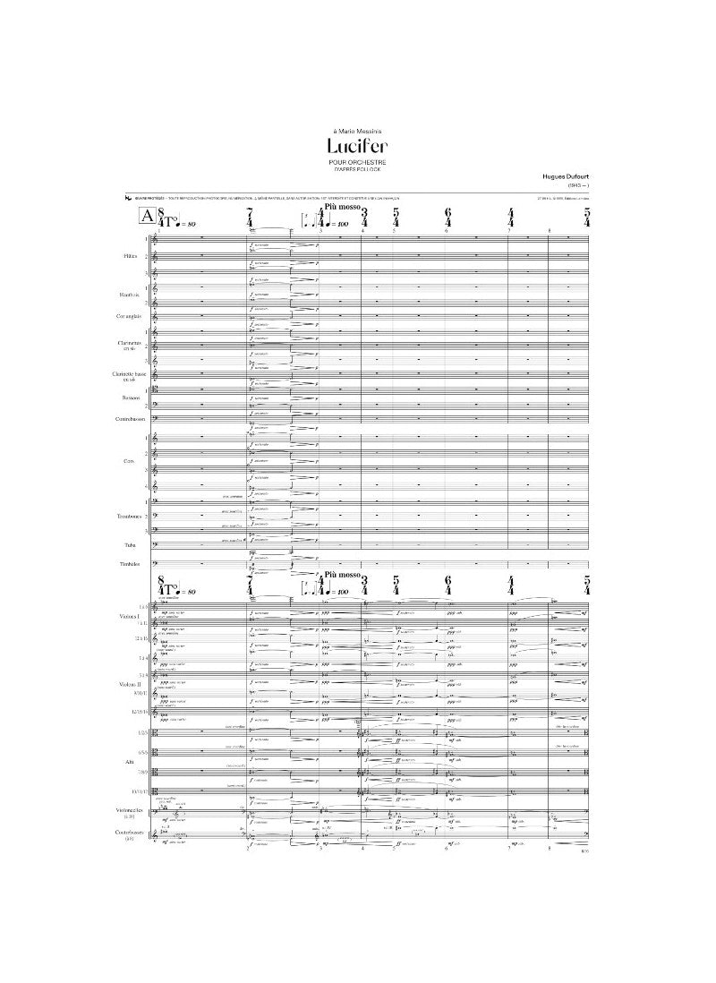 Dufourt: Lucifer d'après Pollock