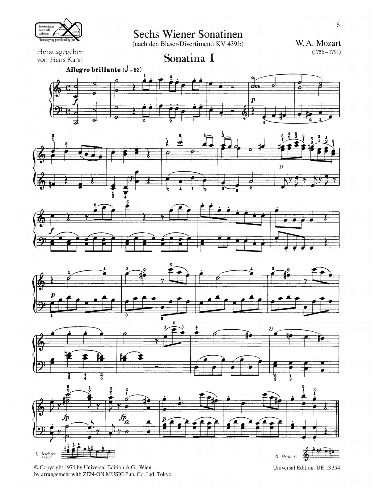 Mozart: 6 Viennese Sonatinas