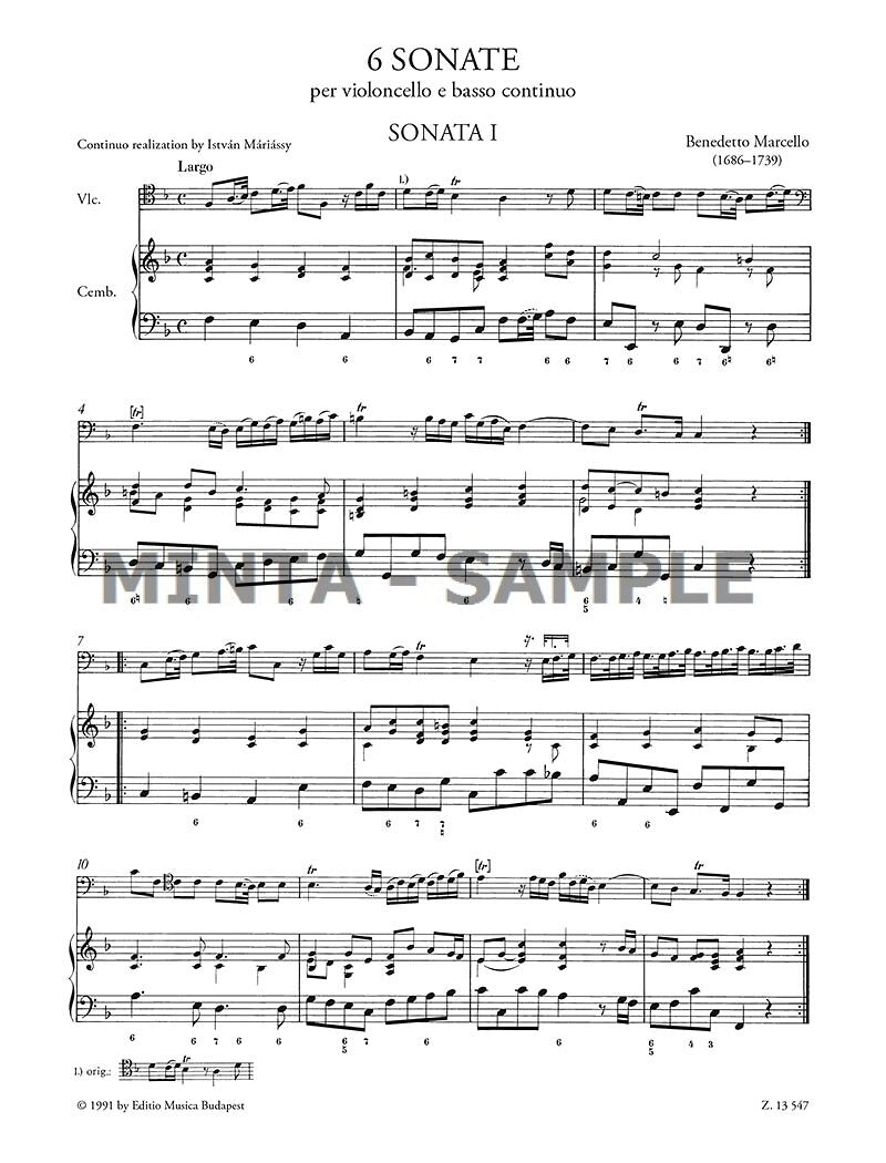 B. Marcello: 6 Cello Sonatas