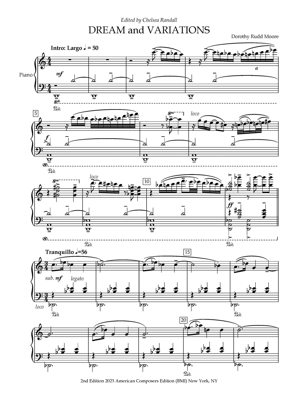 D.R. Moore: Dream and Variations