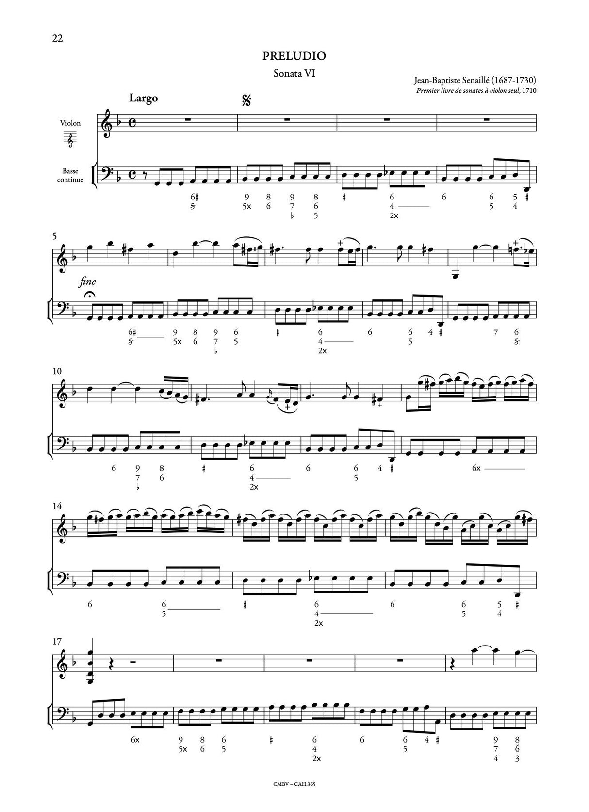 Anthology of French Baroque Music - Violin - Volume 2